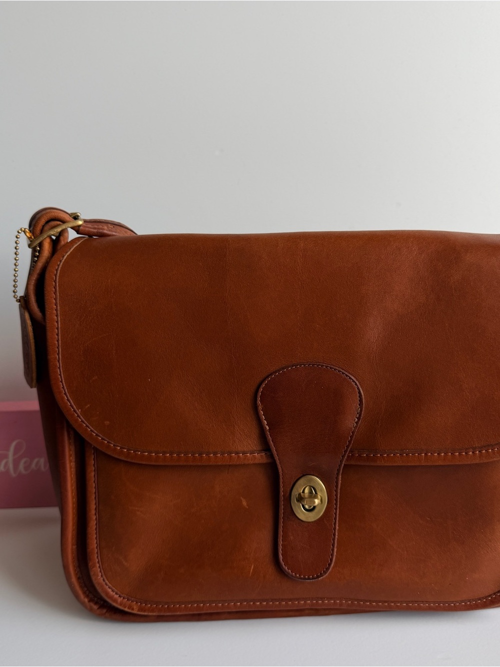 Vintage Coach nyc British Tan Rambler Shoulder Bag